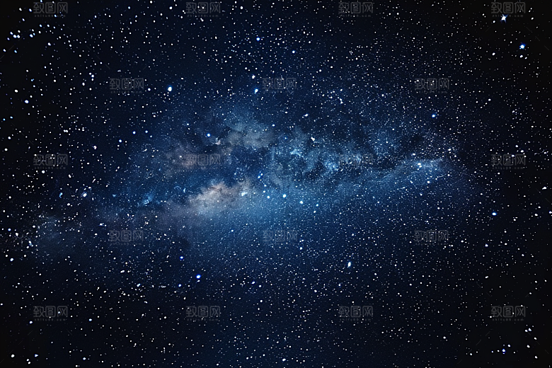 灿烂星空太阳系夜晚素材
