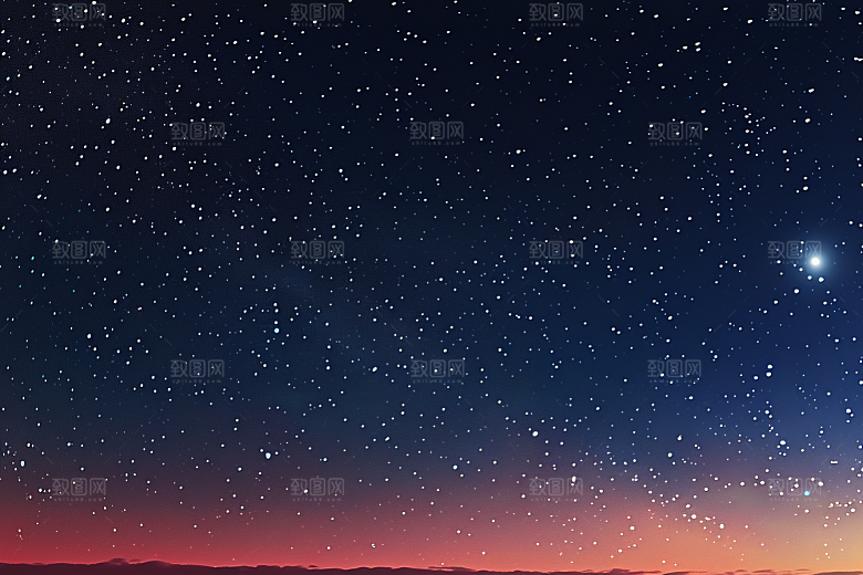 灿烂星空夜景高清素材