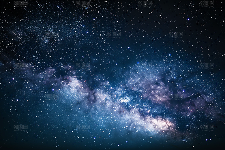 灿烂星空浪漫夜景素材