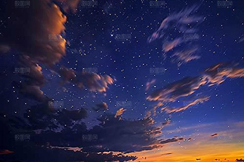 灿烂星空太阳系唯美素材