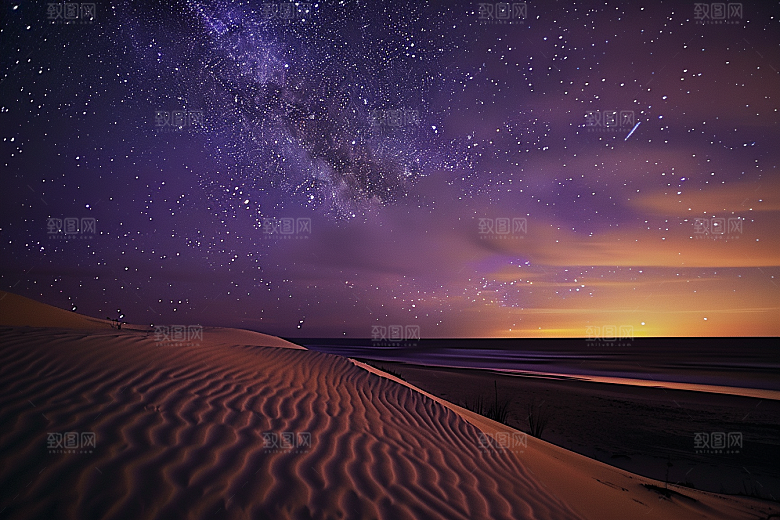 灿烂星空宇宙夜晚素材