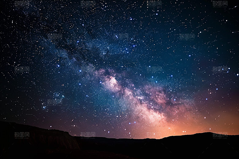 灿烂星空星辰梦幻素材
