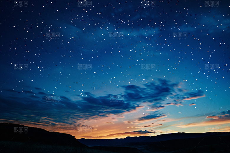 灿烂星空高清星辰素材