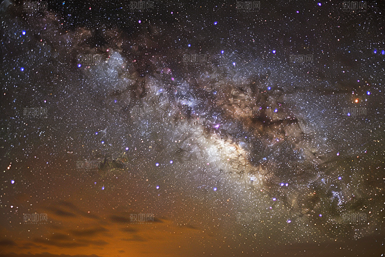 灿烂星空星辰高清素材