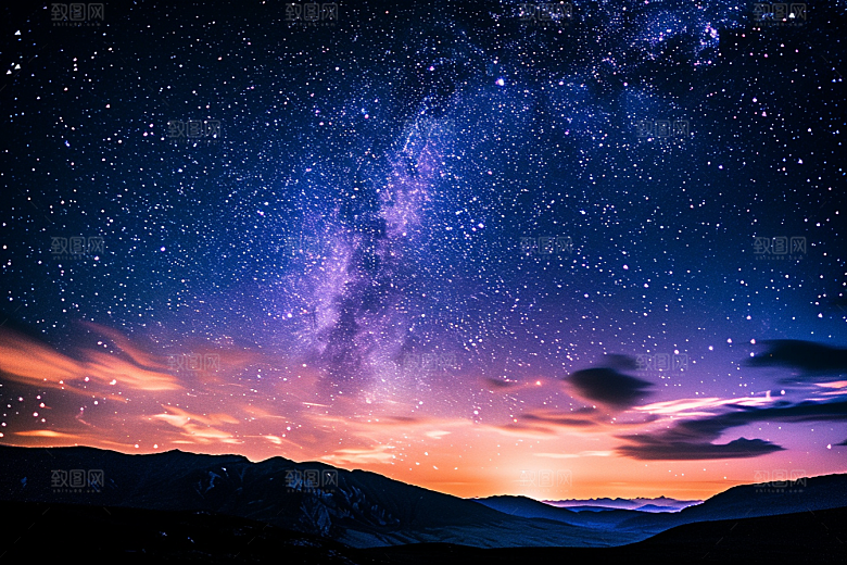 灿烂星空天空太阳系素材