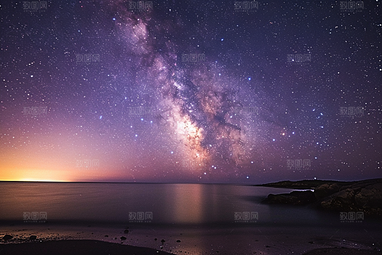 灿烂星空梦幻天空素材