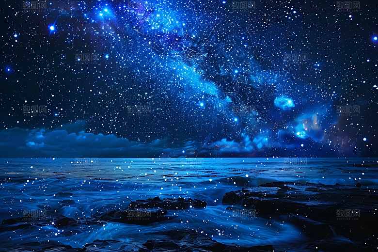 灿烂星空太阳系唯美素材
