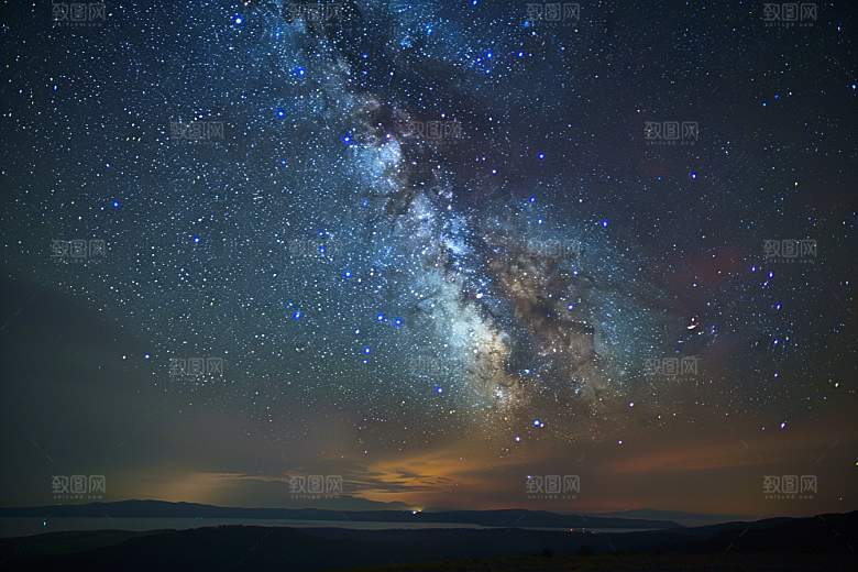 灿烂星空梦幻太阳系素材