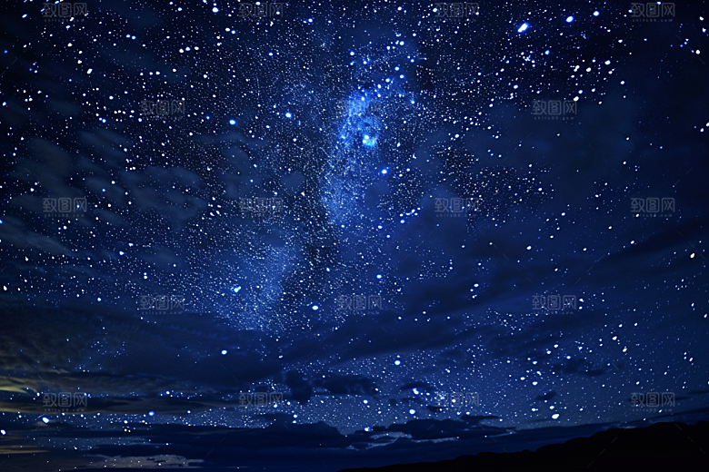 灿烂星空太阳系夜晚素材