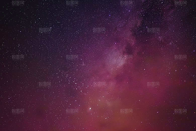 灿烂星空太阳系夜景素材