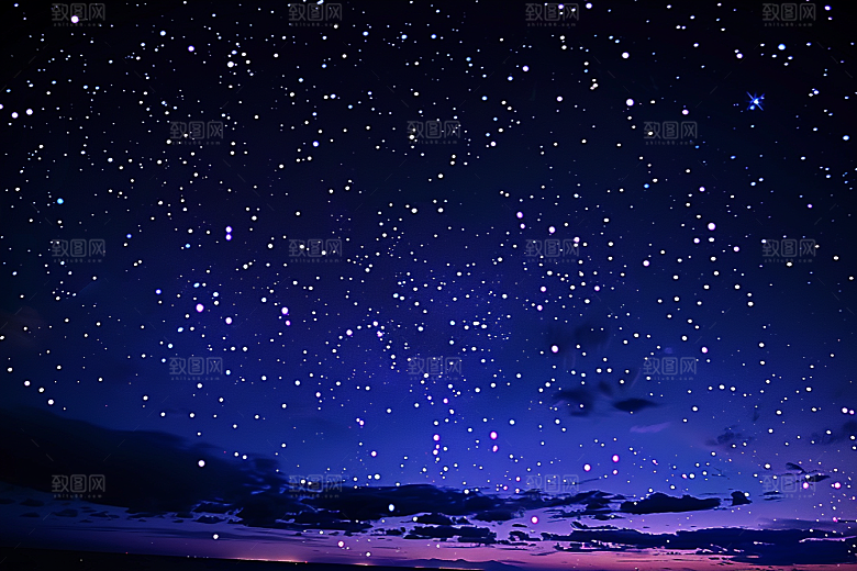 灿烂星空夜景宇宙素材