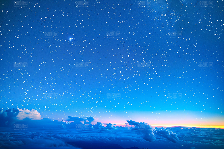 灿烂星空梦幻浪漫素材