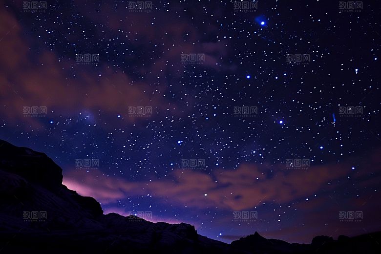 灿烂星空梦幻天空素材