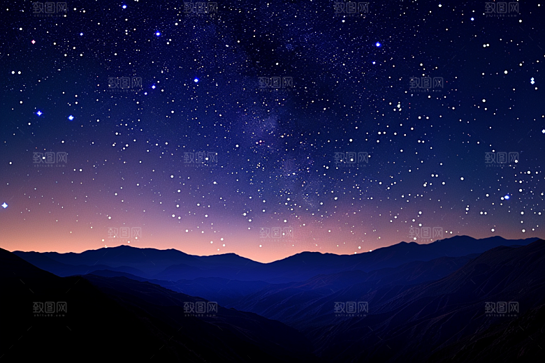 灿烂星空高清浪漫素材