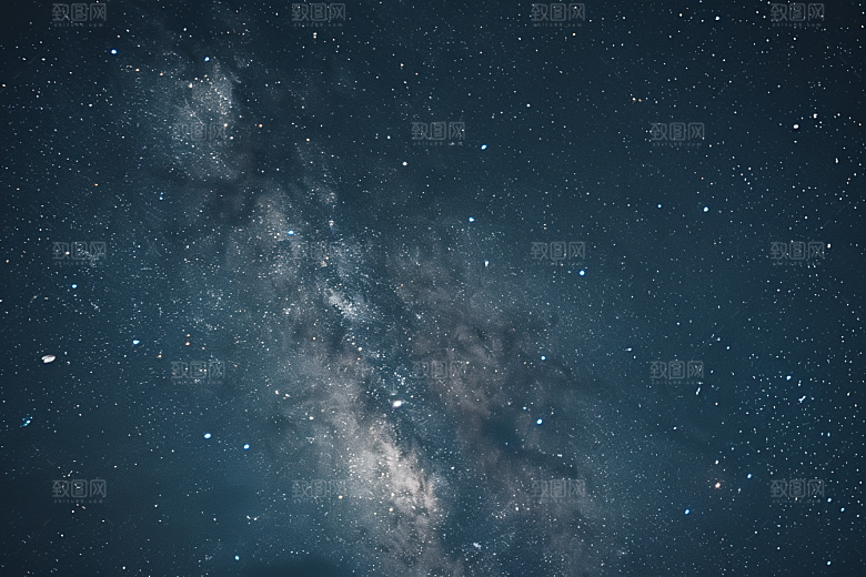 灿烂星空夜景梦幻素材