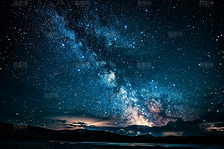 灿烂星空银河星辰素材