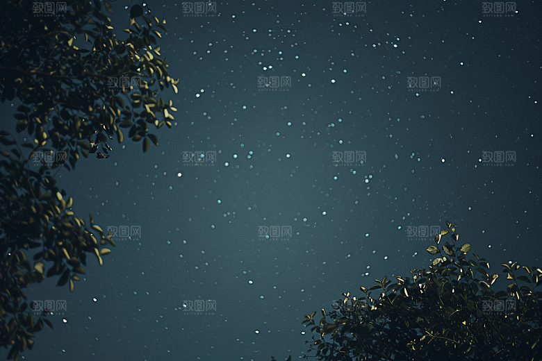 灿烂星空唯美银河素材