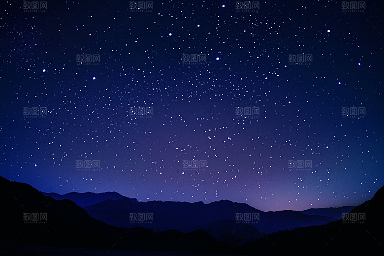 灿烂星空宇宙夜晚素材