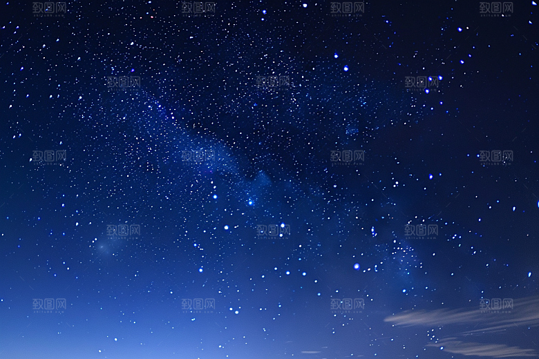 灿烂星空梦幻夜景素材