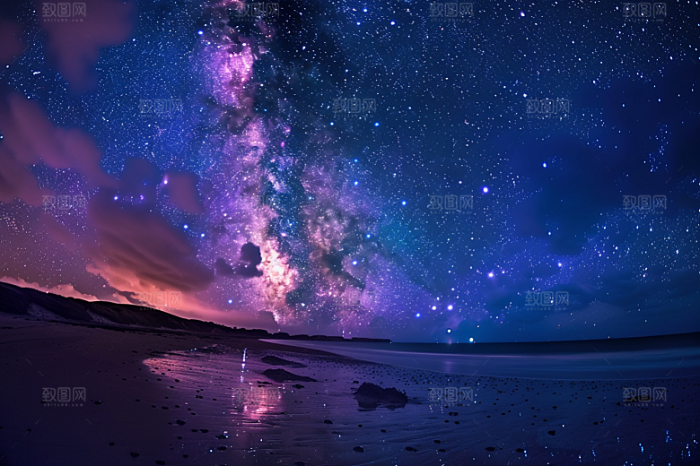 灿烂星空高清太阳系素材