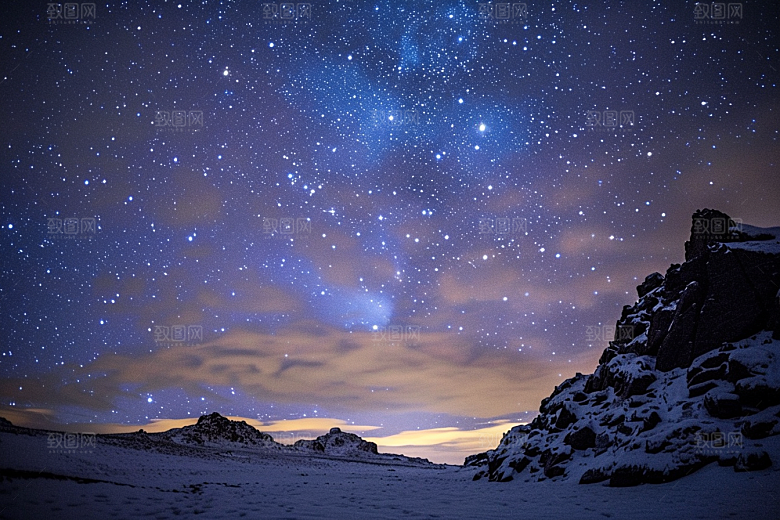 灿烂星空唯美天空素材