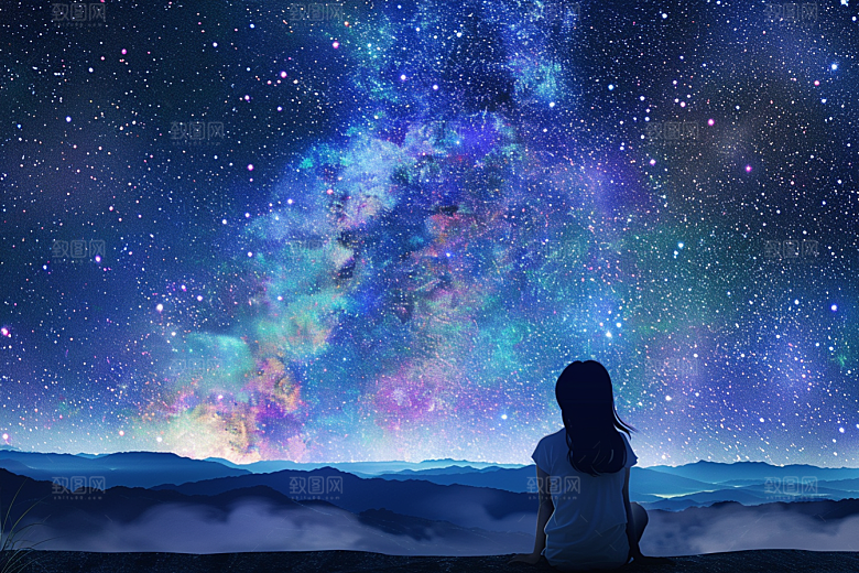 灿烂星空高清唯美素材