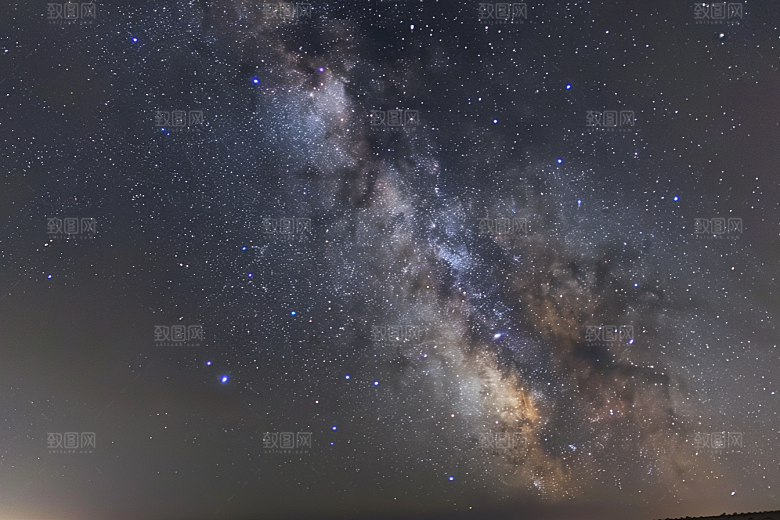 灿烂星空夜晚太阳系素材