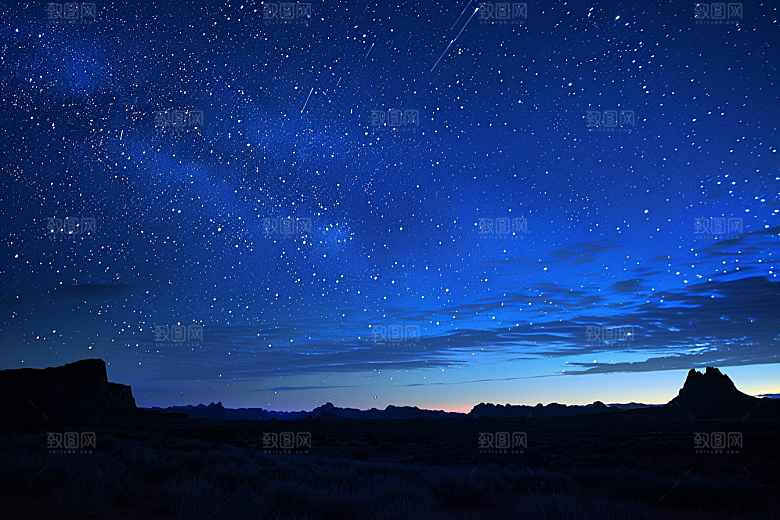灿烂星空太阳系夜晚素材