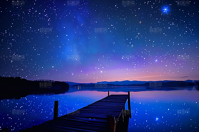 灿烂星空梦幻天空素材