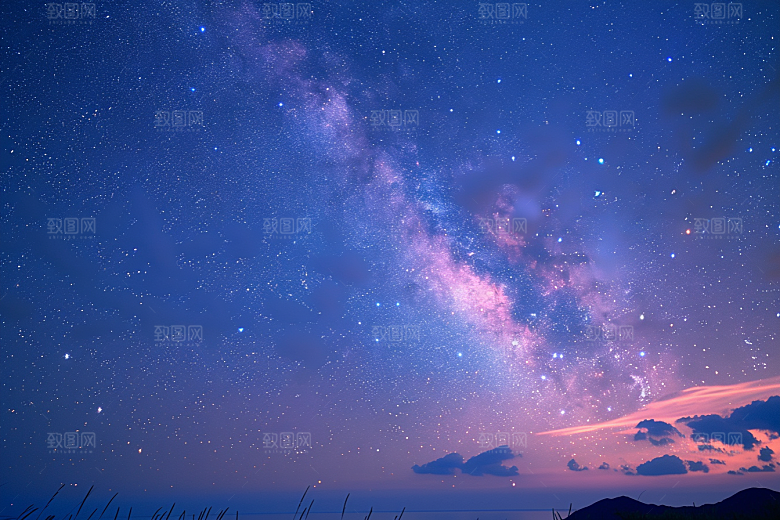 灿烂星空太阳系唯美素材