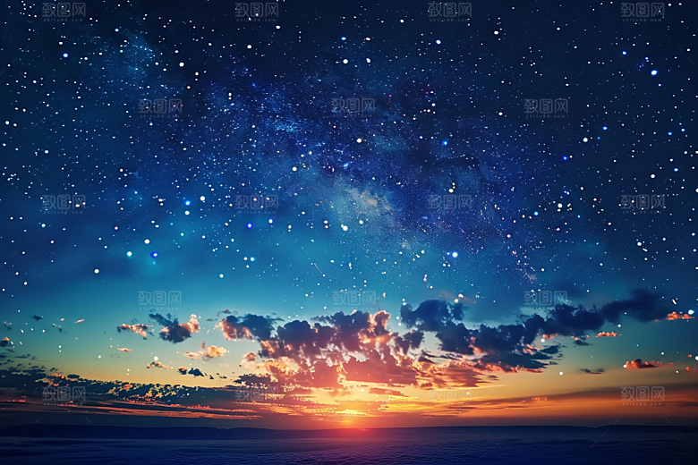 灿烂星空太阳系高清素材