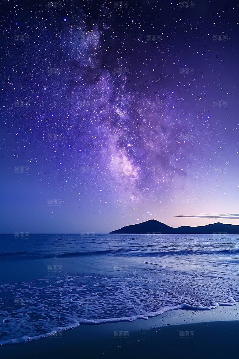 灿烂星空银河星辰素材