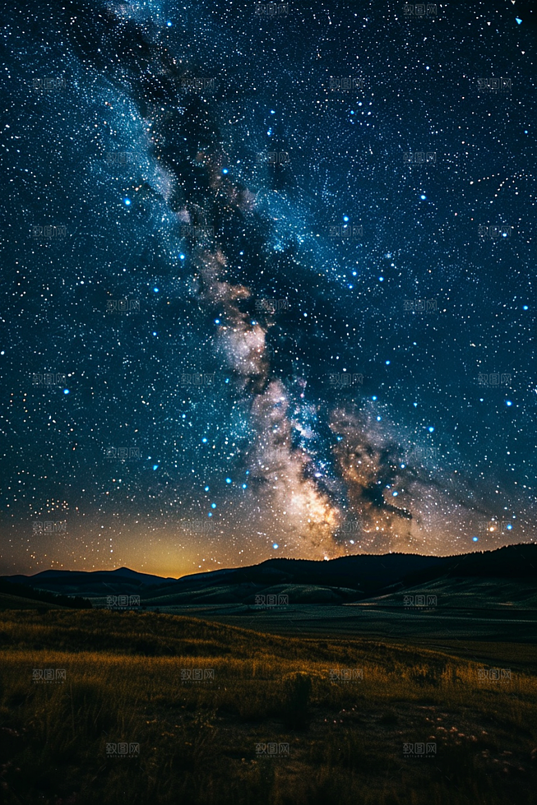 灿烂星空银河高清素材