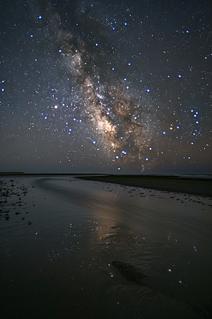 灿烂星空高清银河素材