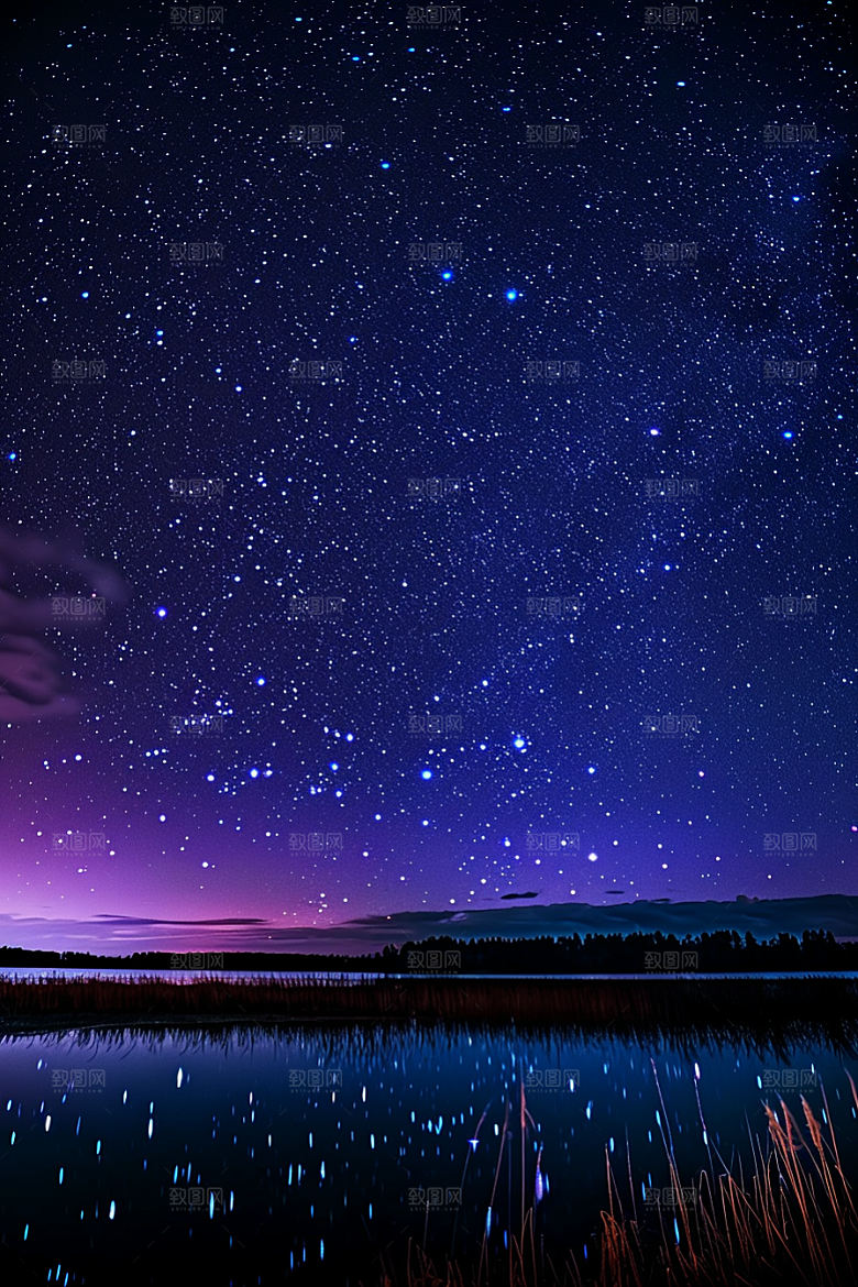 灿烂星空银河天空素材