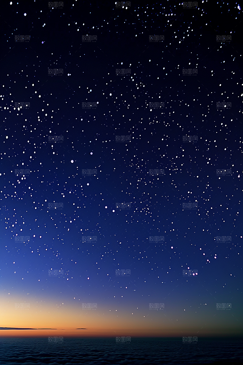 灿烂星空夜晚银河素材