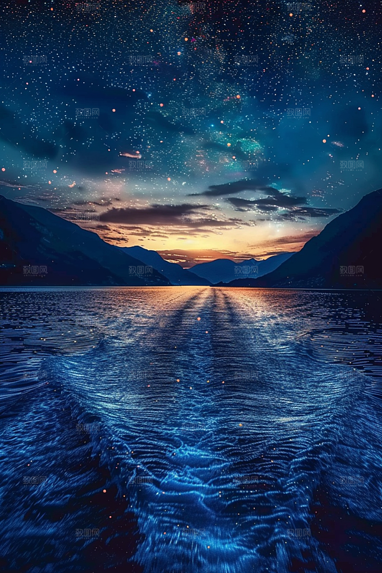 灿烂星空宇宙天空素材