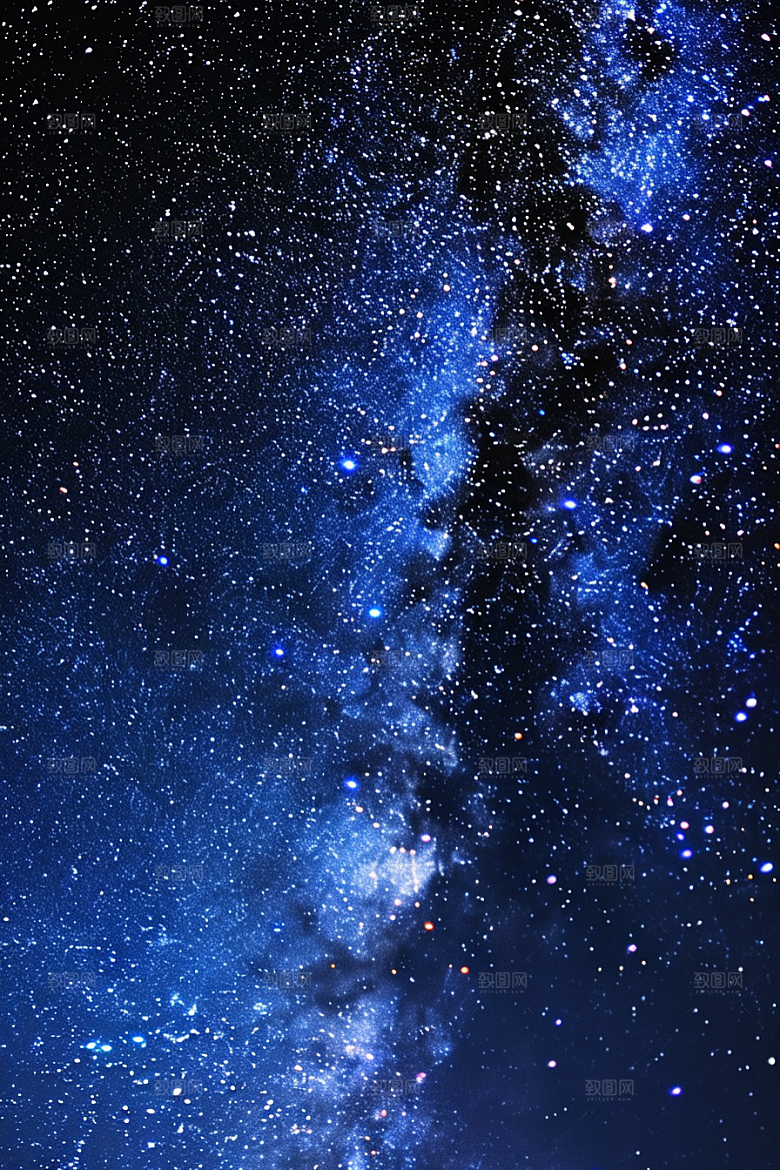 灿烂星空银河天空素材
