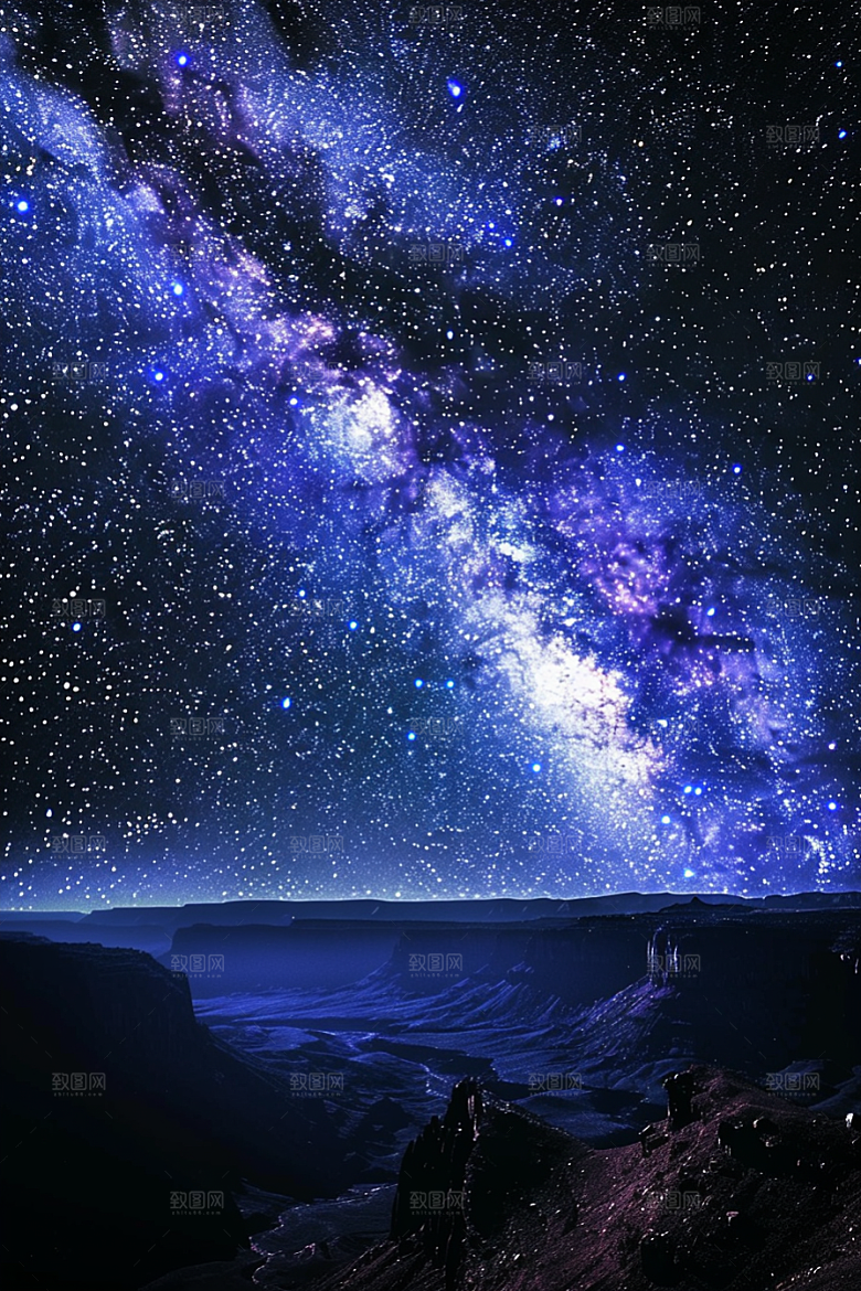 灿烂星空浪漫太阳系素材
