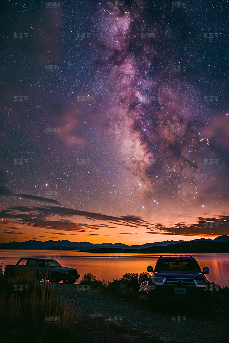 灿烂星空夜晚星辰素材