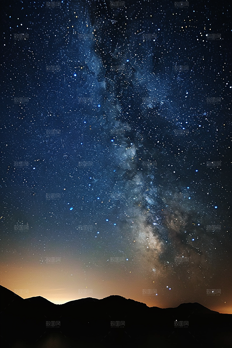 灿烂星空星辰夜晚素材
