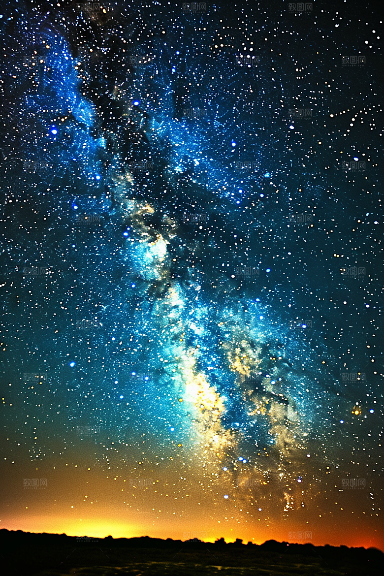 灿烂星空银河梦幻素材