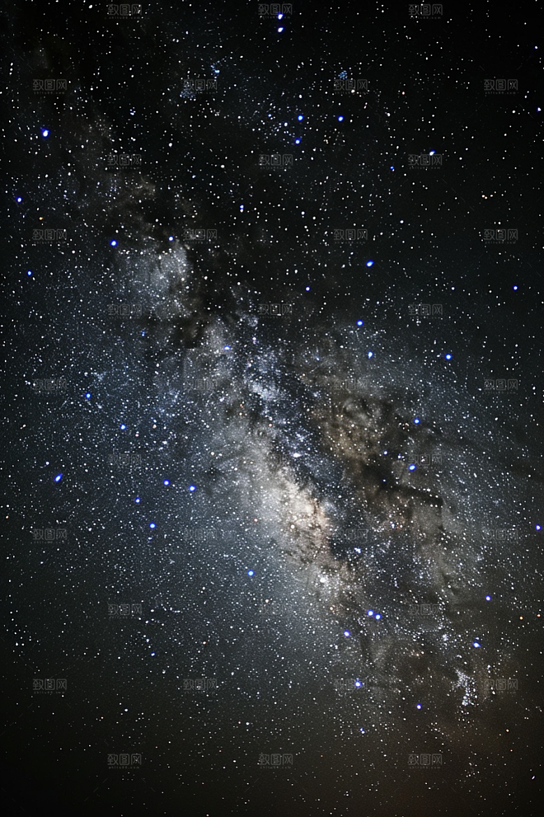 灿烂星空夜晚唯美素材