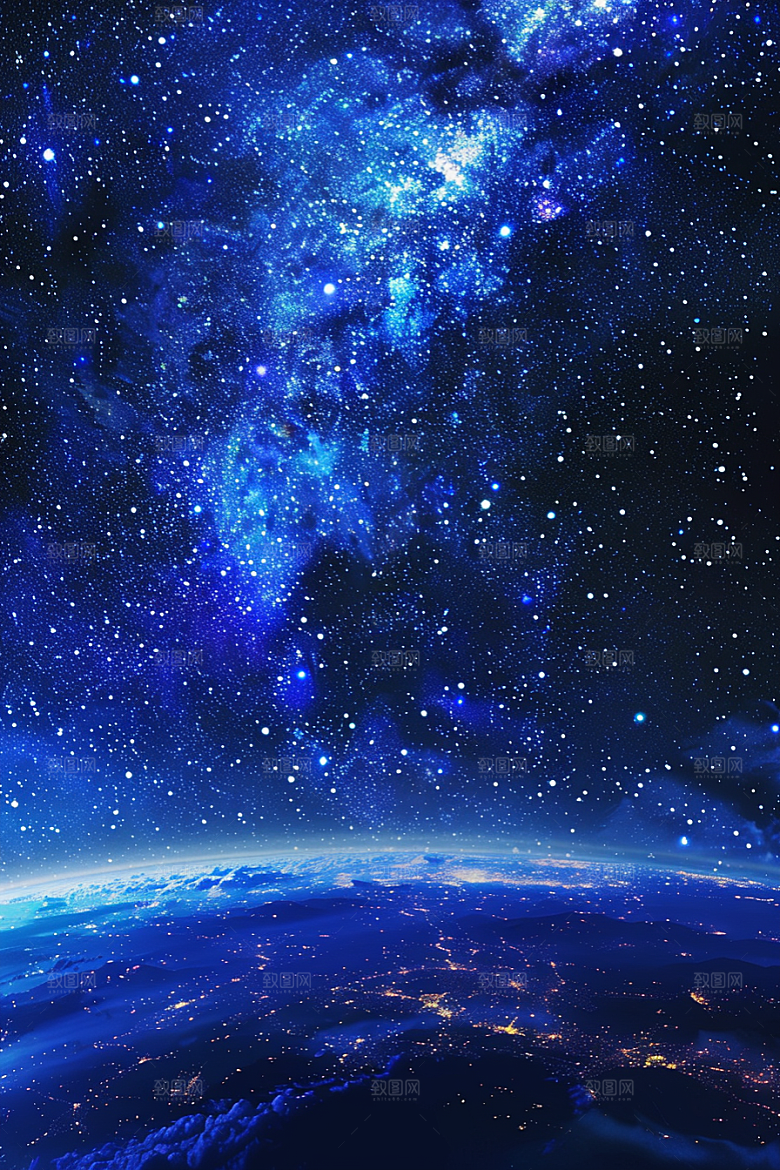 灿烂星空浪漫夜晚素材