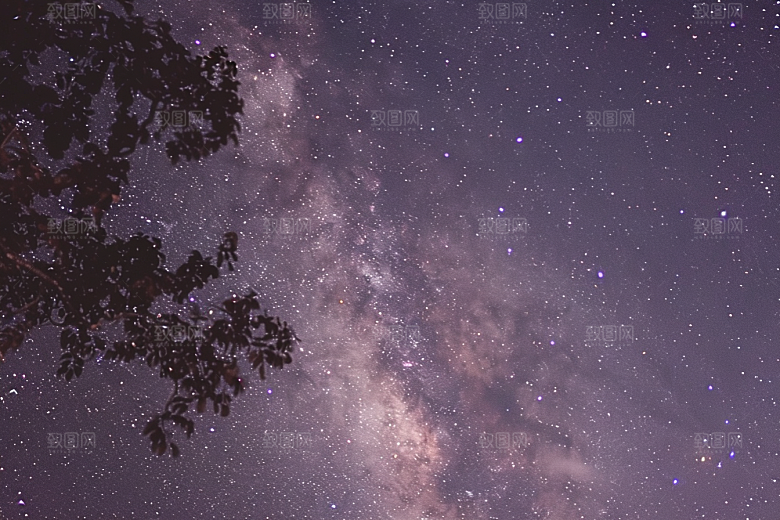 灿烂星空梦幻夜晚素材