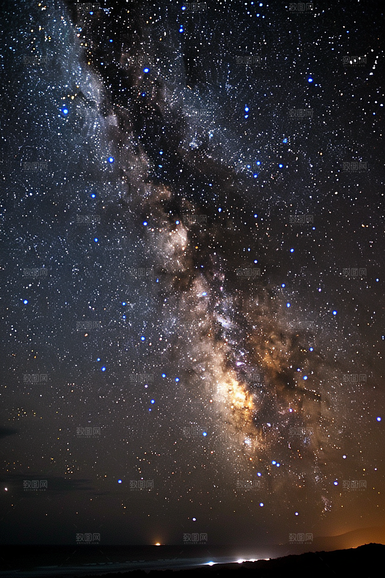 灿烂星空星辰夜晚素材