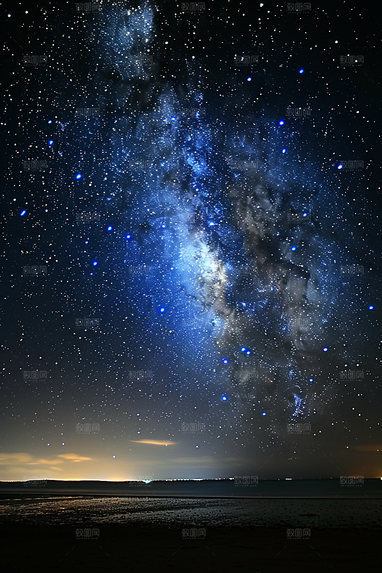 灿烂星空浪漫夜晚素材