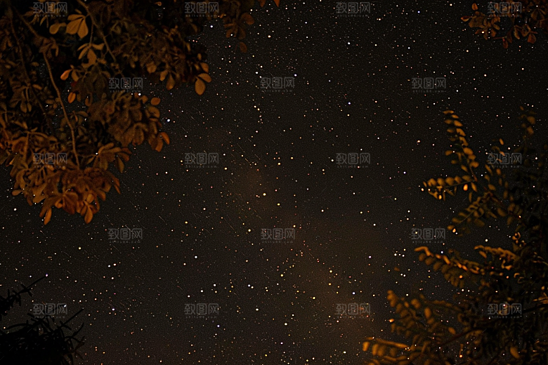 灿烂星空夜景高清素材