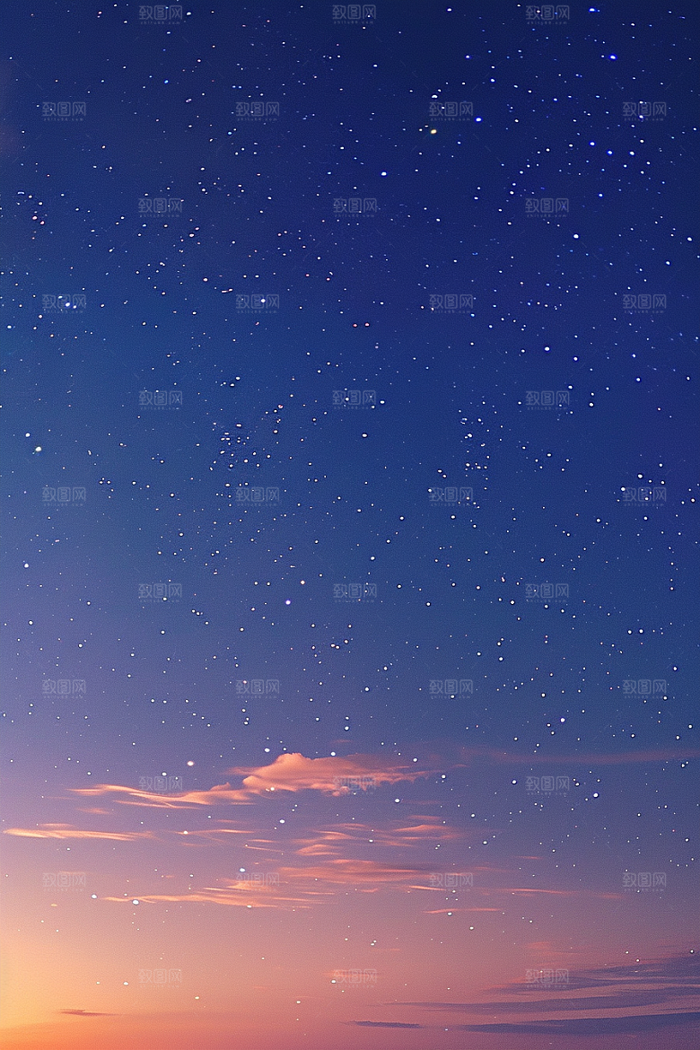 灿烂星空天空夜景素材