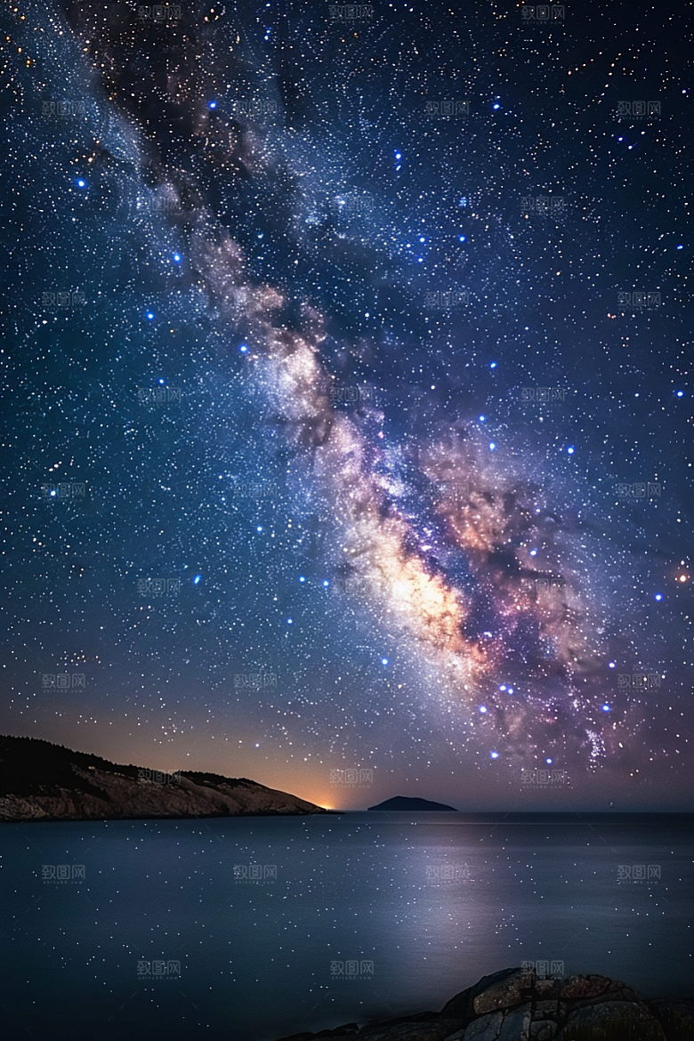 灿烂星空唯美浪漫素材